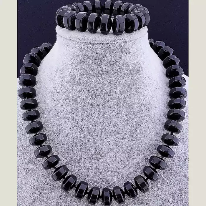 🏷️️ Намисто + Браслет Обсідіан 47 см ss_61660
