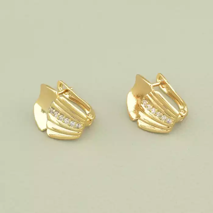 🏷️️ Сережки на англійській застібці Xuping Фіаніт (позолота 18к) ss_99958