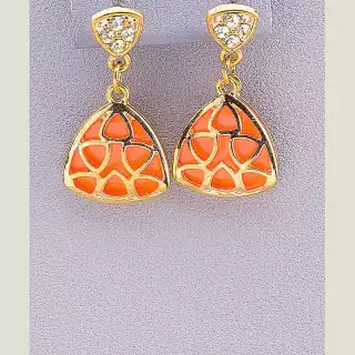Сережки пусети Fashion емаль