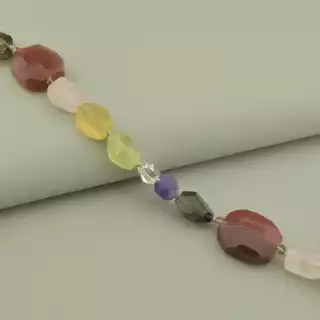 Намисто Нефрит, Цитрин, Самоцвіти 47 см