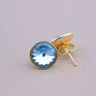 Сережки пусети Swarovski Xuping (позолота 18к)