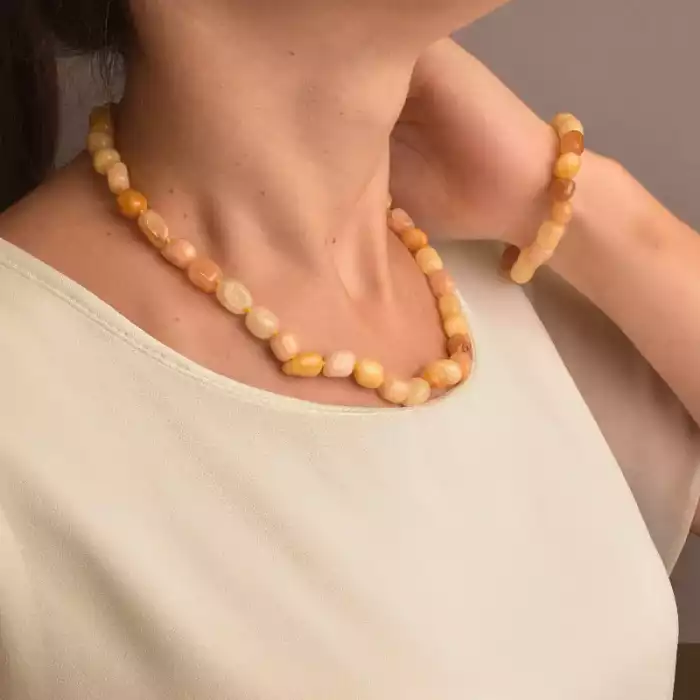 🏷️️ Намисто + Браслет Яшма 45 см ss_64518