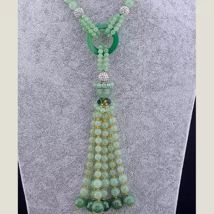 🏷️️ Намисто Нефрит 95 см ss_15572