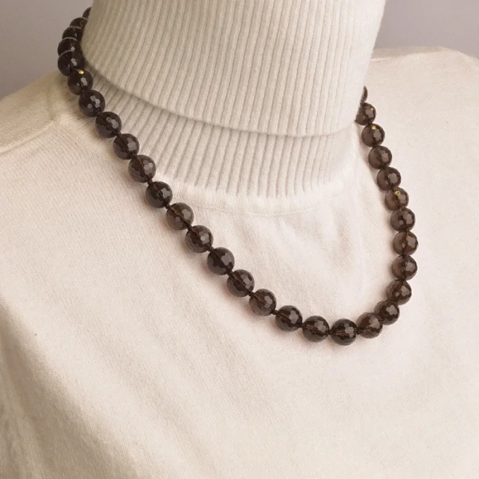 🏷️️ Намисто Раухтопаз 43 см ss_65382