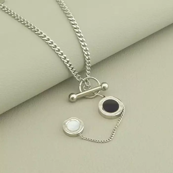 🏷️️ Підвіска Stainless Steel Емаль 43 см (родій) ss_101112