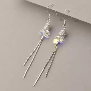 Сережки петельки Saiya Сrystal (срібло)