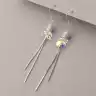 🏷️️ Сережки петельки Saiya Сrystal (срібло) F-85674