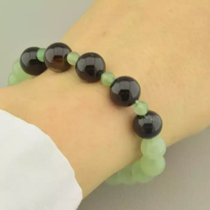 🏷️️ Браслет резинка Агат 17 см. ss_102015