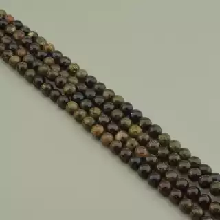 Намистини Біотит 40 см. 8 мм. на нитці (натуральне каміння, без застібки) в формі кульки