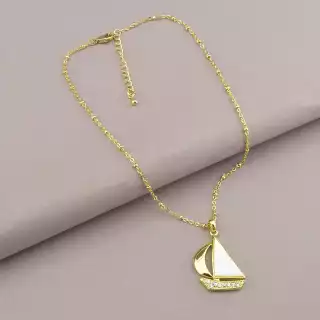 Підвіска парусник Перламутр, Сrystal 40 см