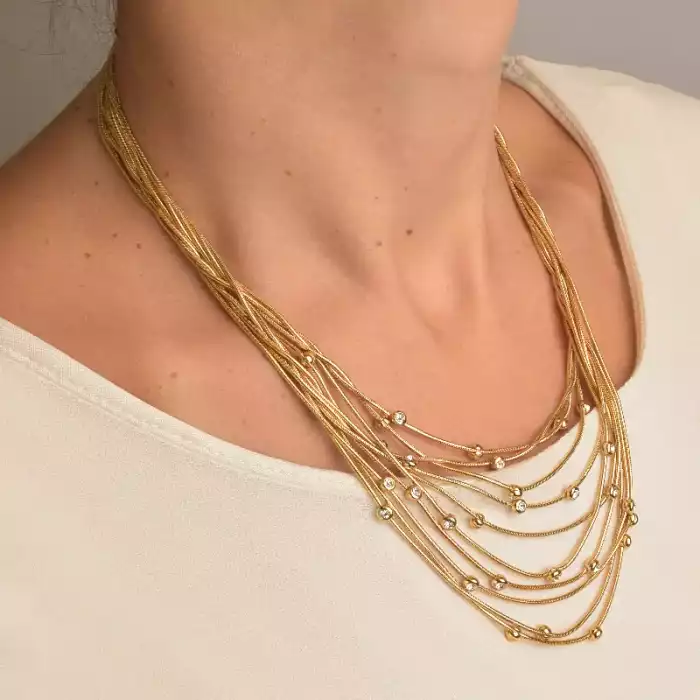 🏷️️ Підвіска Winniana Фіаніт 41 см (позолота 18к) ss_90719