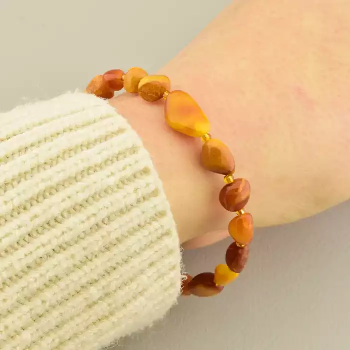 🏷️️ Браслет на карабіні Янтар 20 см F-105931