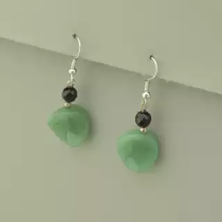 Сережки петля Нефрит