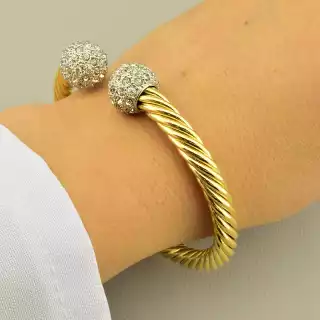 Браслет Фіаніт 18 см Fashion (позолота 18к)