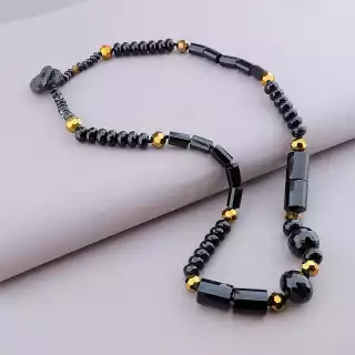 Намисто Агат, Чеський кришталь 70 см