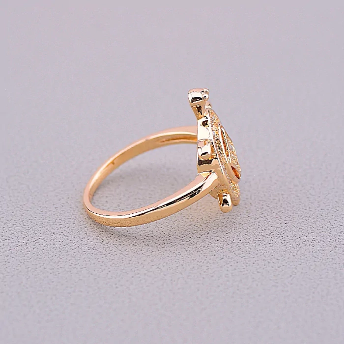 🏷️️ Каблучка черепаха Xuping Фіаніт (позолота 18к) ss_60318