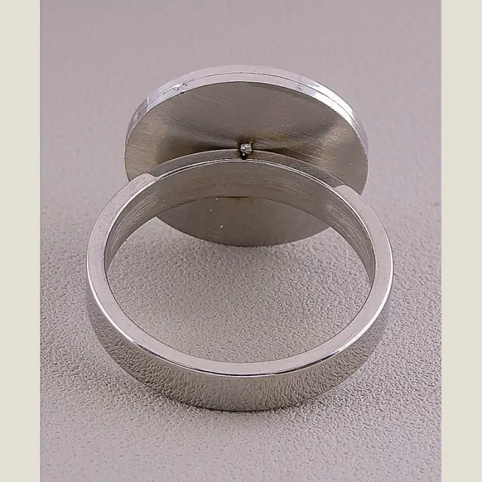 🏷️️ Каблучка Stainless Steel Перламутр медична сталь 316L7, 3 р ss_60692