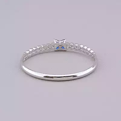 🏷️️ Браслет шарнірний Xuping Фіаніт 18 см (родій) F-73290