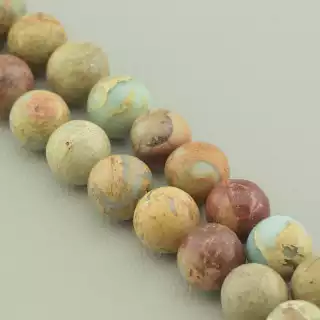 Намистини Яшма 40 см 12 мм на нитці (натуральне каміння, без застібки)