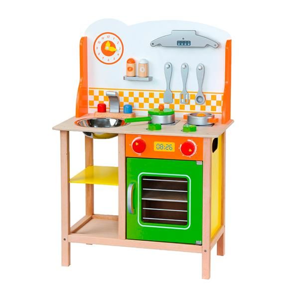 Дитяча кухня Viga Toys з дерева з посудом (50957FSC) 50957FSC 50957FSC