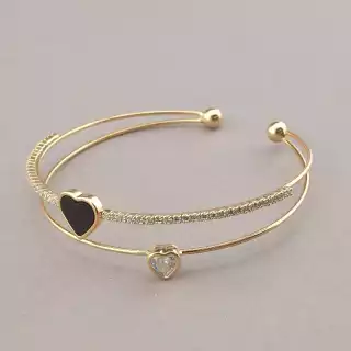 Браслет без застібки Saiya Фіаніт 17 см (позолота 18к)