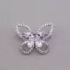 🏷️️ Брошка метелик Фіаніт (родій) F-84535