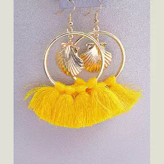 Сережки гачки Нитки FJ