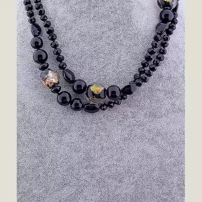 🏷️️ Намисто Агат, Муранское скло 110 см F-66990