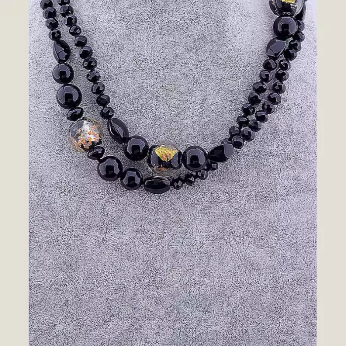 🏷️️ Намисто Агат, Муранское скло 110 см ss_66990