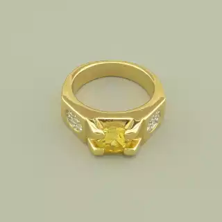 Каблучка Фіаніт (позолота 14k)