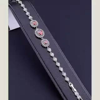 Браслет складний Xuping Фіаніт 17 см (родій)