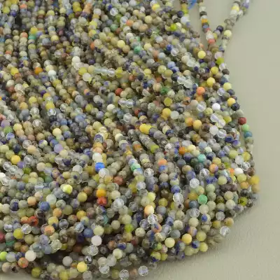 🏷️️ Намистини Самоцвіти 38 см. 3,5мм. на нитці (натуральне каміння, без застібки) F-103148