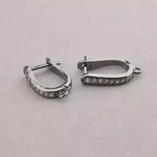 Швензи Пара Фіаніт хром 15х3см.