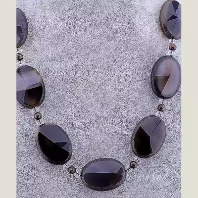 🏷️️ Намисто Агат, Гірський кришталь 60 см F-69128