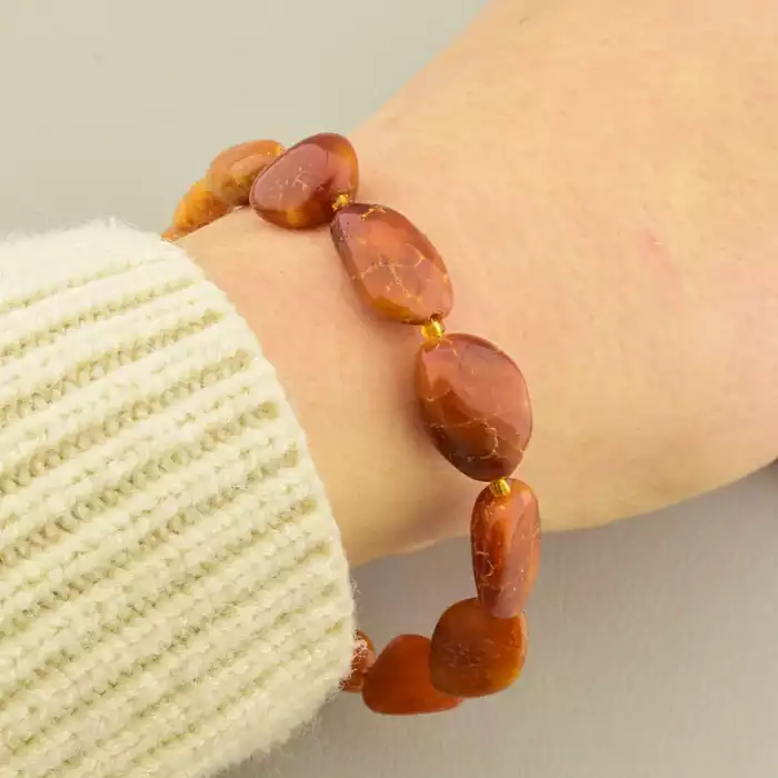 🏷️️ Браслет на карабіні Янтар 21 см F-105932