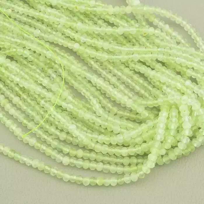 🏷️️ Намистини Хризоліт 39 см. на нитці (натуральне каміння, без застібки) ss_98232