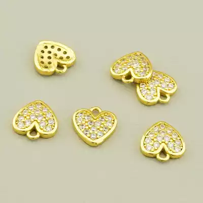 Кулон Фіаніт 10х10мм. (позолота 18к лимонна)