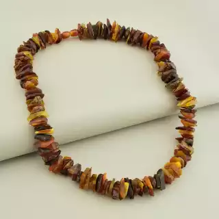 Намисто мінімалістичне Бурштин 48 см