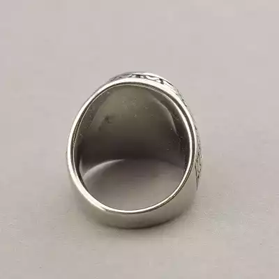 🏷️️ Перстень Stainless Steel Місячний камінь медична сталь 316L27 р F-60319