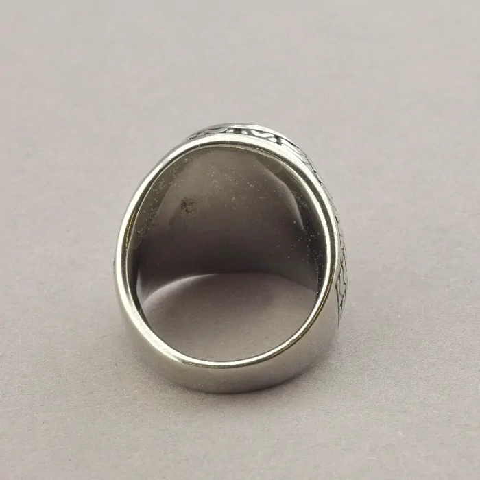 🏷️️ Перстень Stainless Steel Місячний камінь медична сталь 316L27 р ss_60320