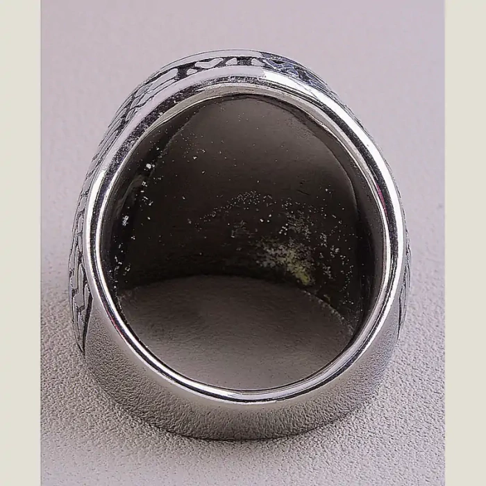 🏷️️ Перстень Stainless Steel Місячний камінь медична сталь 316L27 р ss_60320