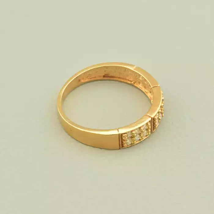 🏷️️ Каблучка Vogue Фіаніт (позолота 18к рожева) ss_99855