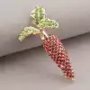 🏷️️ Брошка морква Fashion Сrystal F-72386