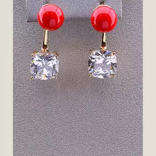 Сережки пусети Майорка Xuping (позолота 18к)