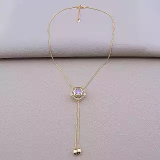 Підвіска Xuping Фіаніт 52 см (позолота 18к)