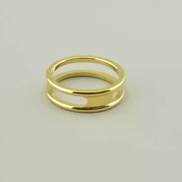 🏷️️ Каблучка медична сталь Xuping Фіаніт (позолота 18к лимонна) ss_92445