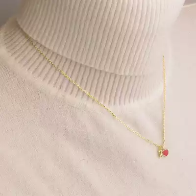 🏷️️ Підвіска I love серце Saiya емаль 40 см (позолота 18к лимонна) F-93368