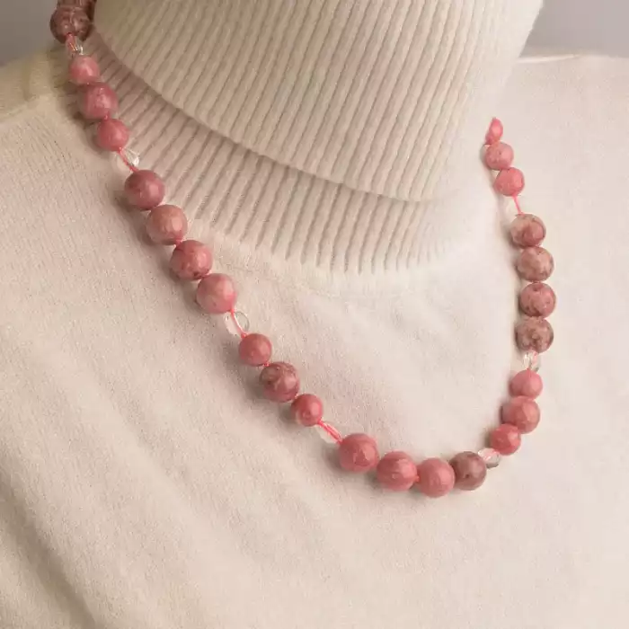 🏷️️ Намисто Родоніт срібло (925 проба) 47 см. ss_94523