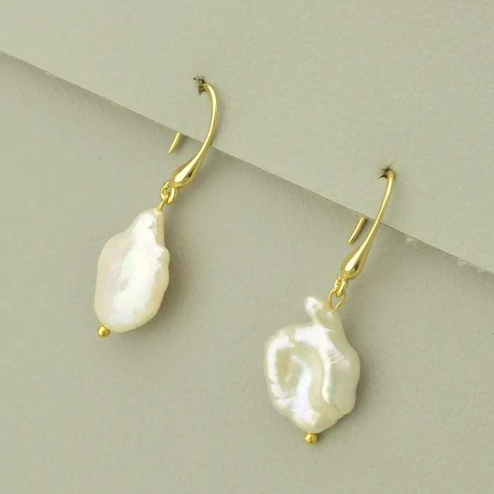 🏷️️ Сережки петля Перли (позолота 18к лимонна) ss_102117