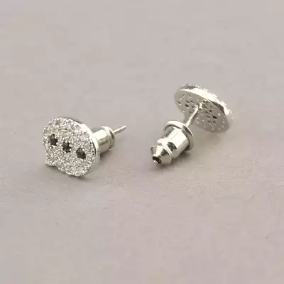 🏷️️ Сережки пусети Saiya Фіаніт (родій) F-95533